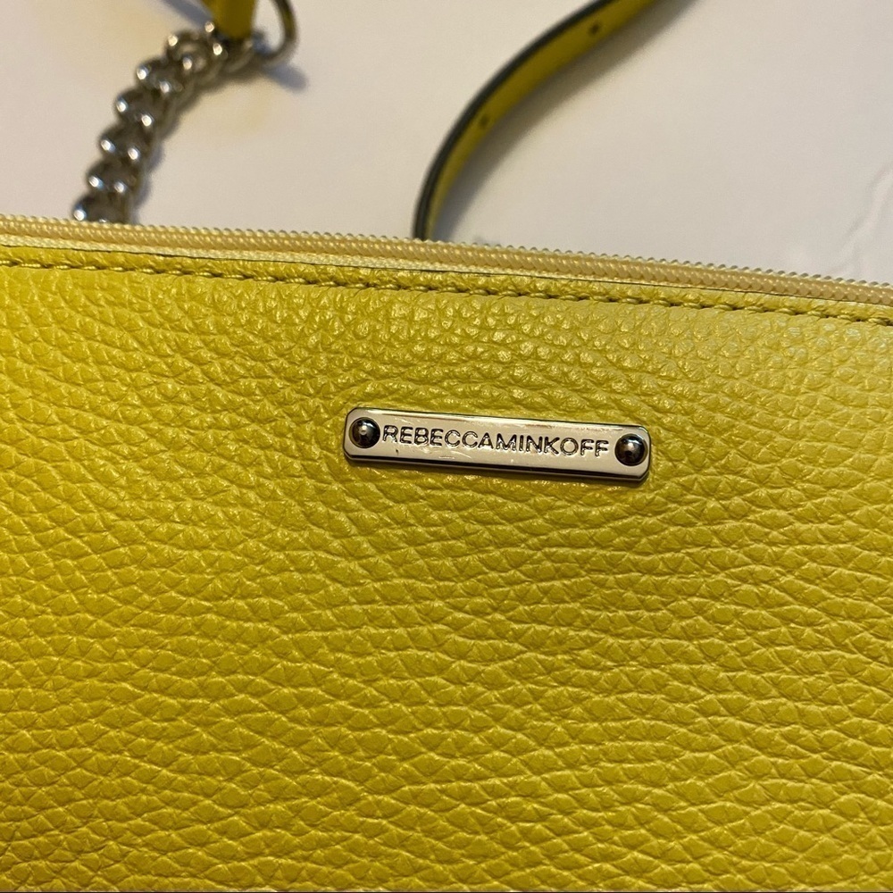 Rebecca Minkoff Mini 5 Zip Yellow Crossbody Bag - Picture 7 of 13